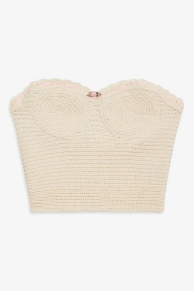 For Love and Lemons Tops Kelsey Crochet Top Beige 8211 Women For Love and Lemons Tops Kelsey Crochet Top Beige 8211 Women