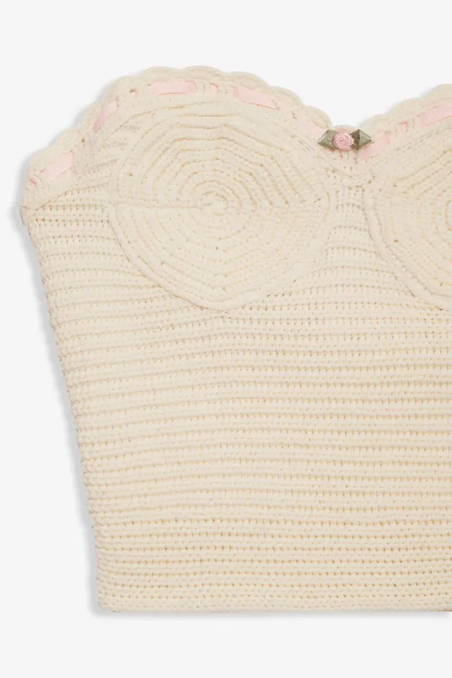 For Love and Lemons Tops Kelsey Crochet Top Beige 8211 Women For Love and Lemons Tops Kelsey Crochet Top Beige 8211 Women