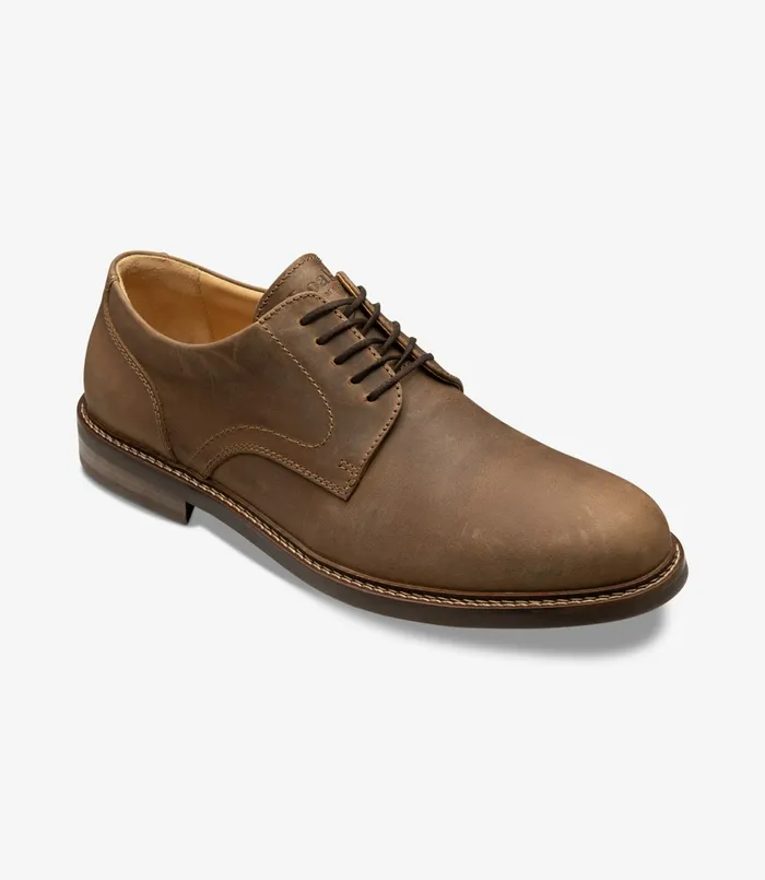 Franklin Brown Nubuck Men Plain Ties Loake