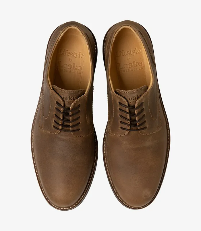 Franklin Brown Nubuck Men Plain Ties Loake