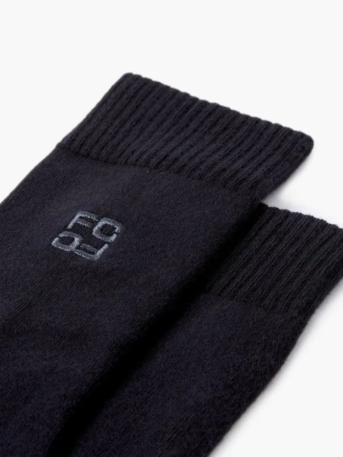 French Connection 3 Pairs Embroidered Sport Socks Blackgreywhite Men Underwear and Socks