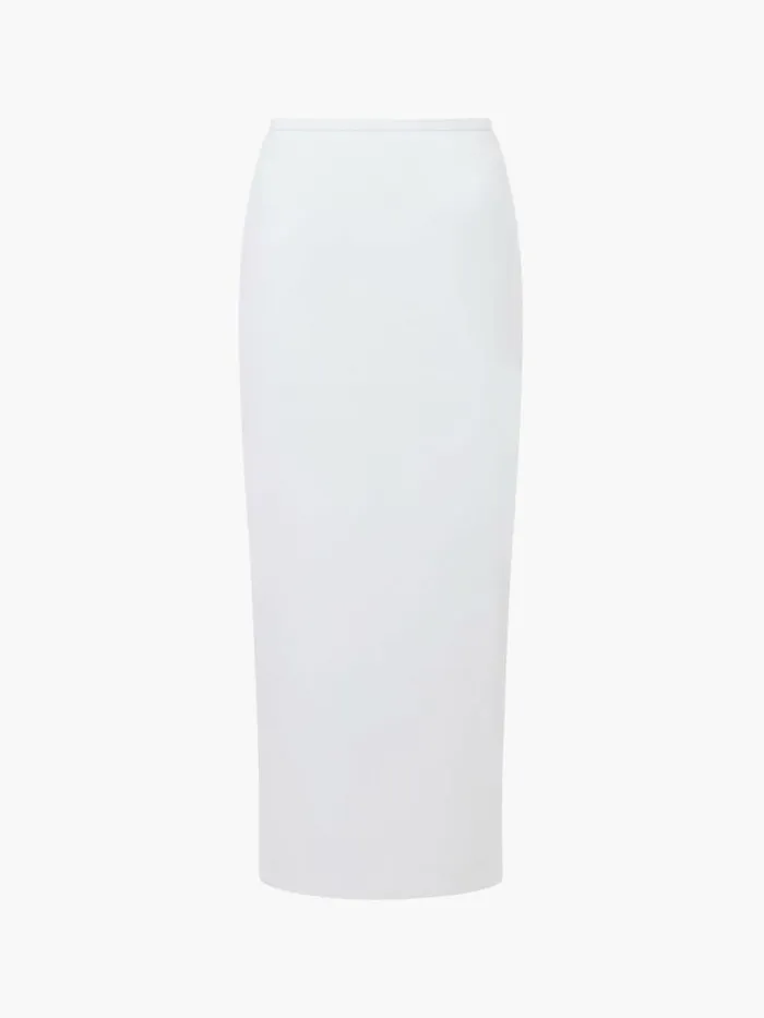 French Connection Cannes Twill Split Midi Skirt Summer White Women Skirts