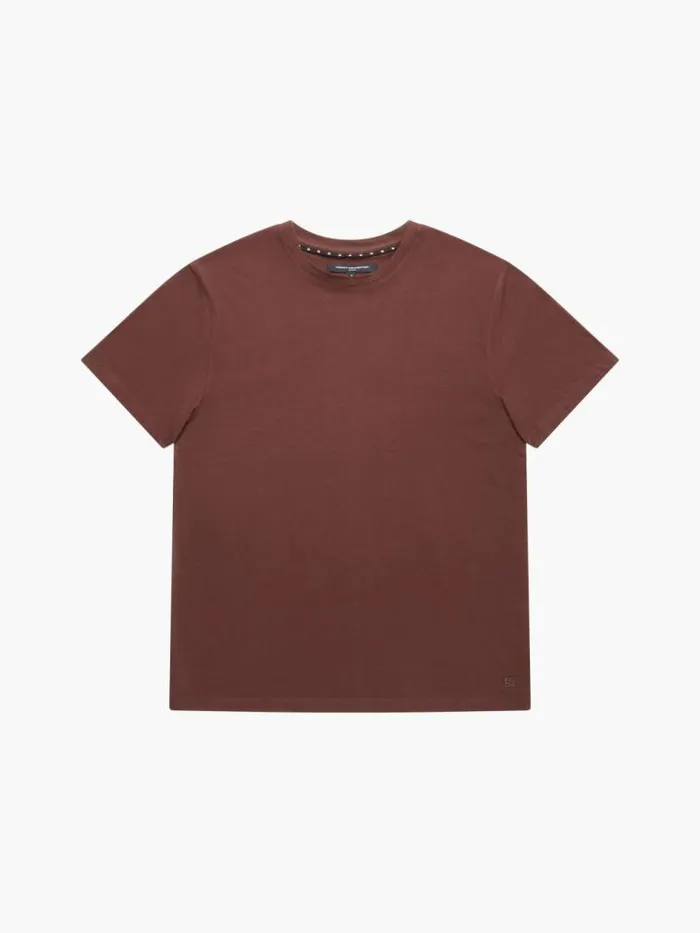 French Connection Classic Organic TShirt Chocolate Men TShirts and Polo Shirts