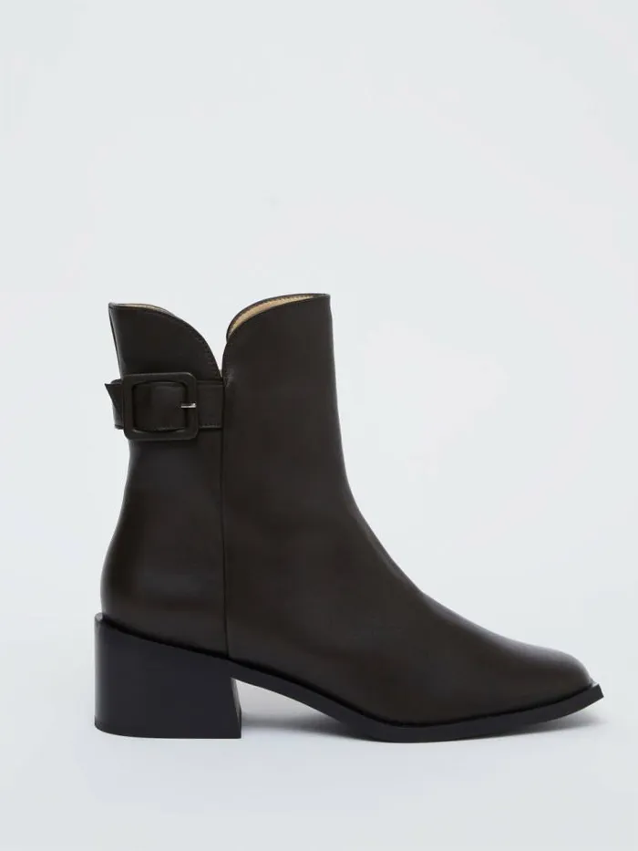 French Connection Connie Ankle Boots Chocolate Women Shoes