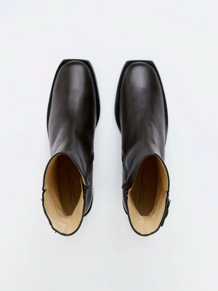 French Connection Connie Ankle Boots Chocolate Women Shoes