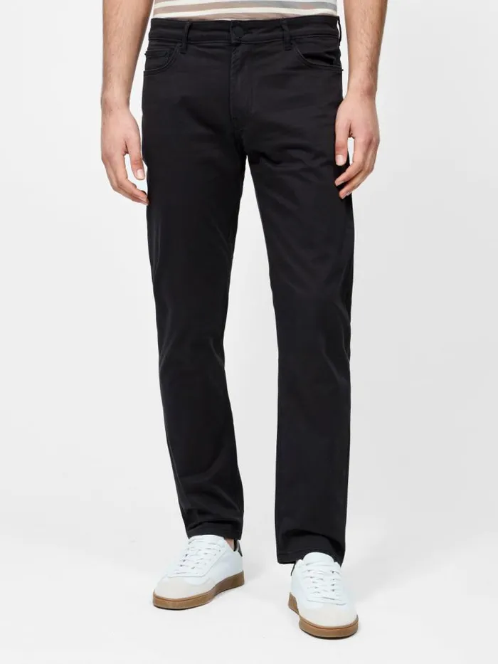 French Connection Cotton Stretch 5 Pocket 34 Inch Jeans Black Men Trousers