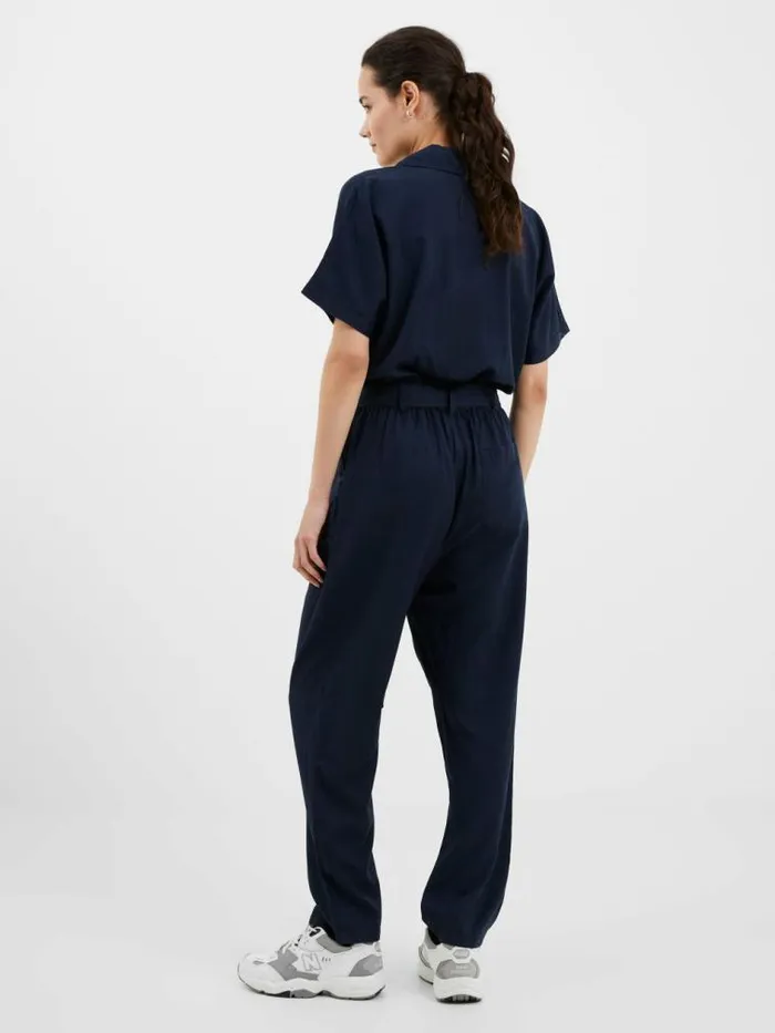 French Connection Elkie Twill Boiler Suit Marine Women Jumpsuits and Playsuits
