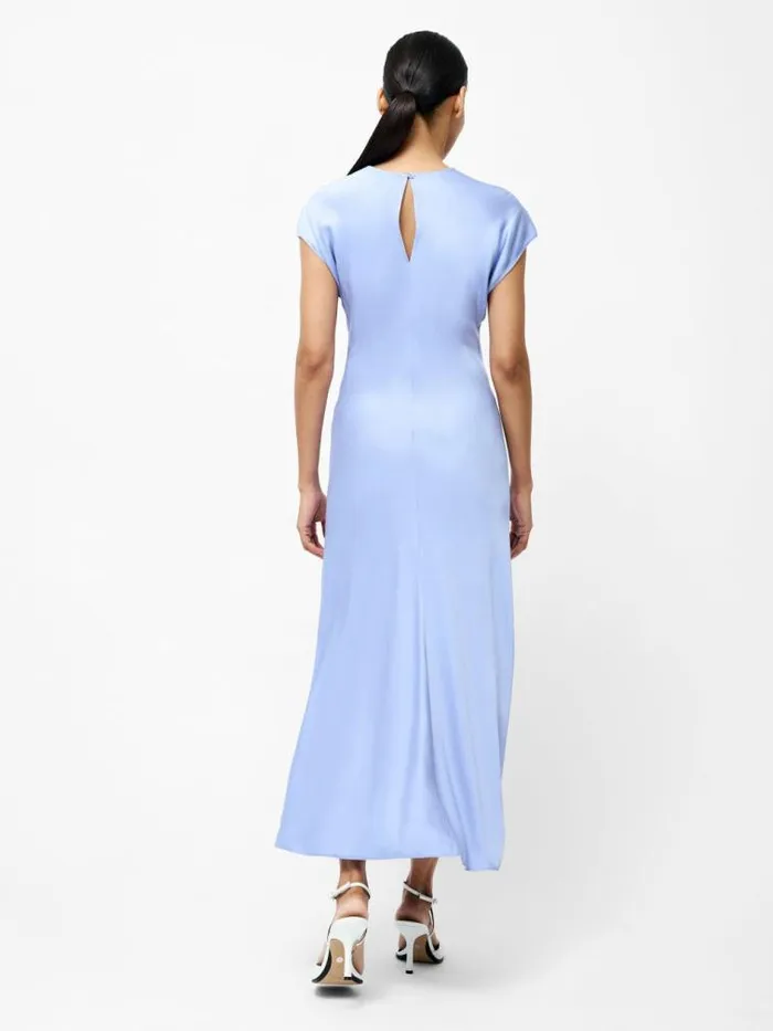 French Connection Ennis Eco Satin Column Shape Dress Pale Iris Women Dresses