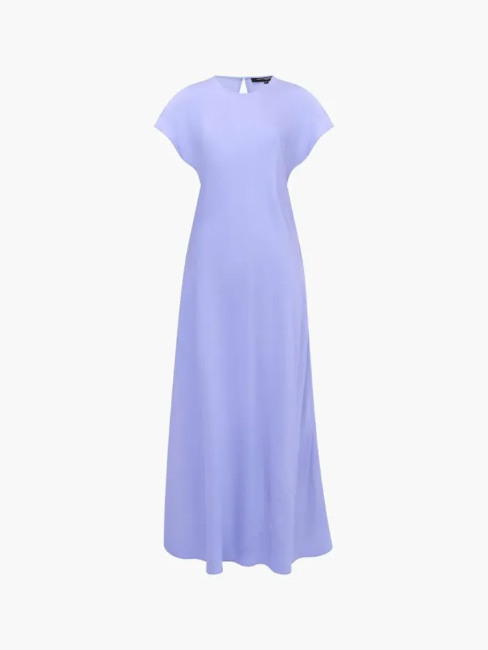 French Connection Ennis Eco Satin Column Shape Dress Pale Iris Women Dresses