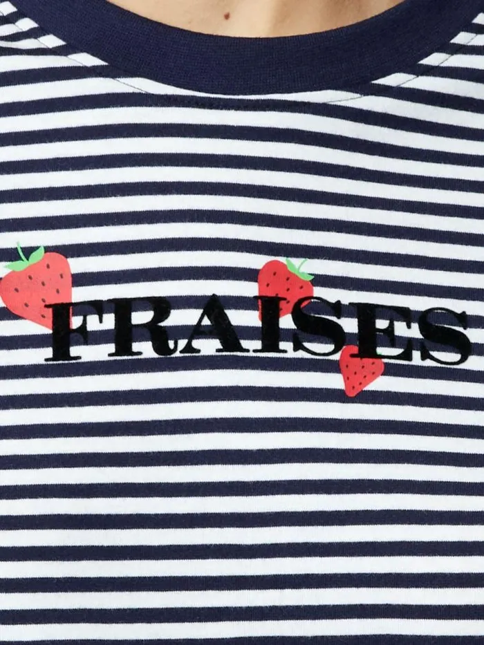 French Connection Fraises Stripe TShirt Midnightwhite Women Tops
