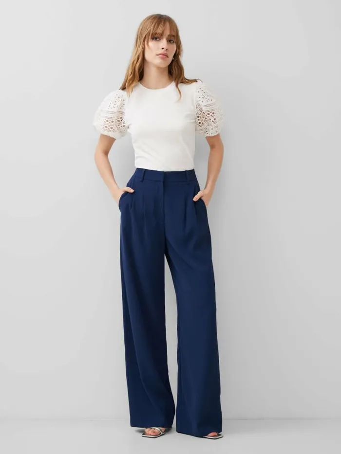 French Connection Harrie Tailored Trousers Midnight Blue Women Trousers