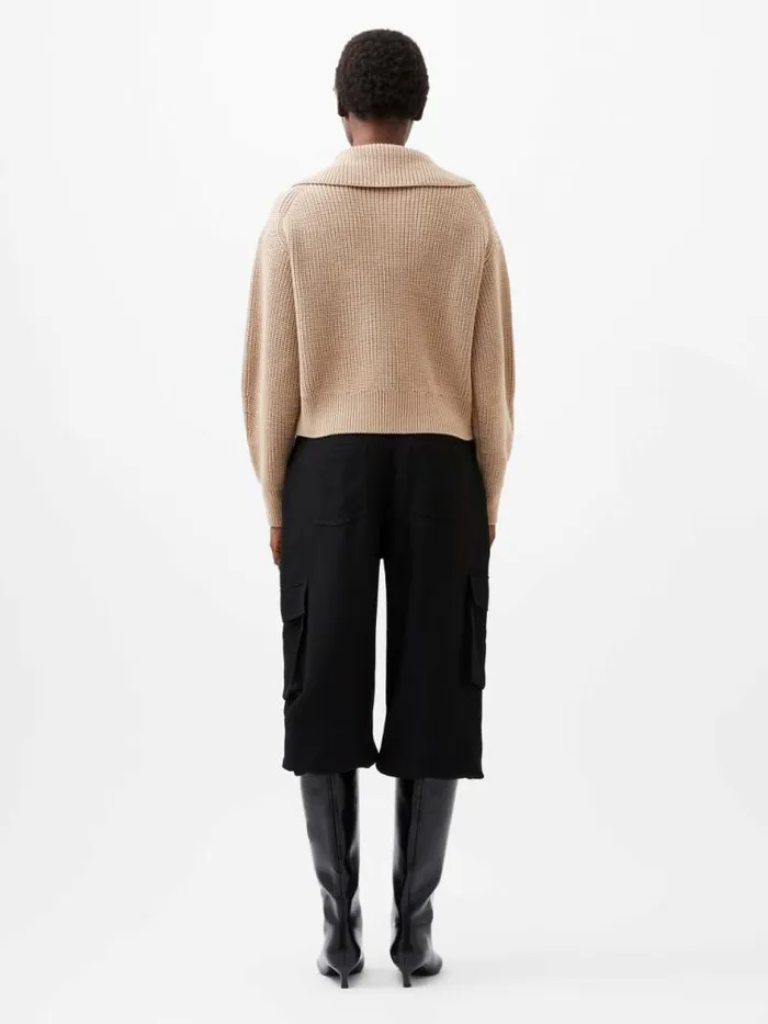 French Connection Joss Collared Jumper Camel Women Jumpers and Cardigans