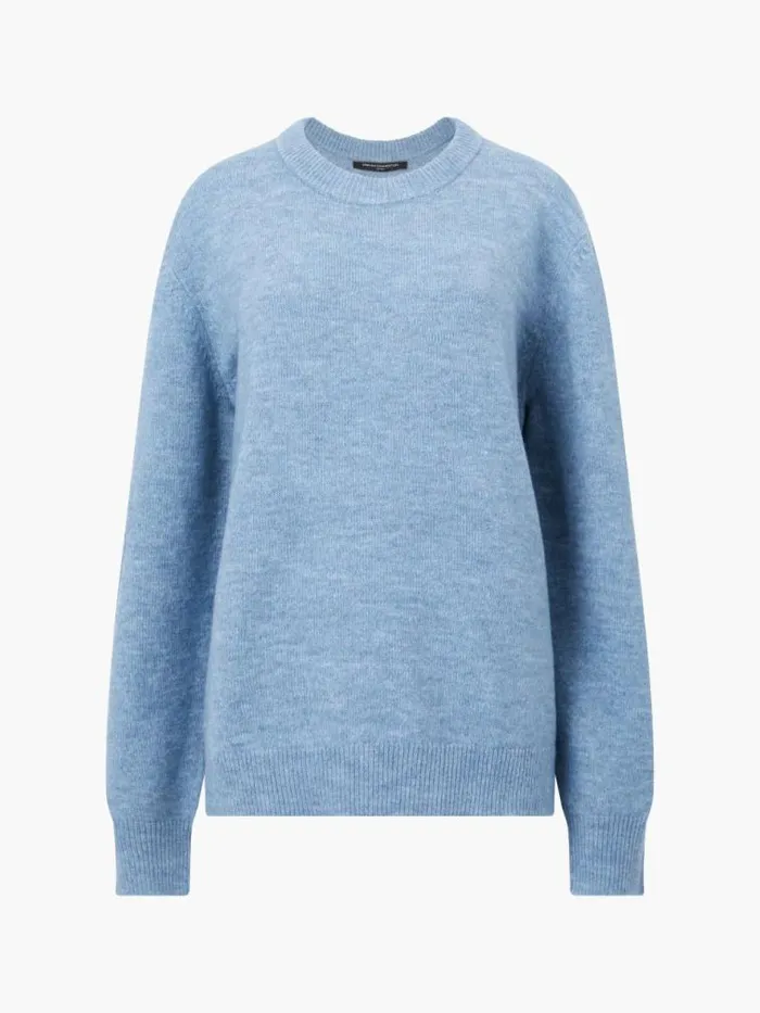 French Connection Kesia Recycled Crew Neck Jumper Dusted Blue Women Jumpers and Cardigans