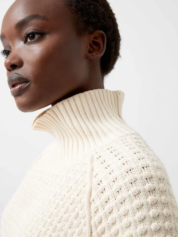 French Connection Keya Popcorn Knit Mozart Jumper Cream Women Jumpers and Cardigans French Connection Keya Popcorn Knit Mozart Jumper Cream Women Jumpers and Cardigans