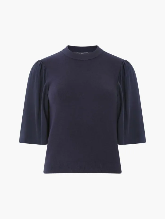 French Connection Krista Knits Flared Sleeve Jumper Marine Women Jumpers and Cardigans