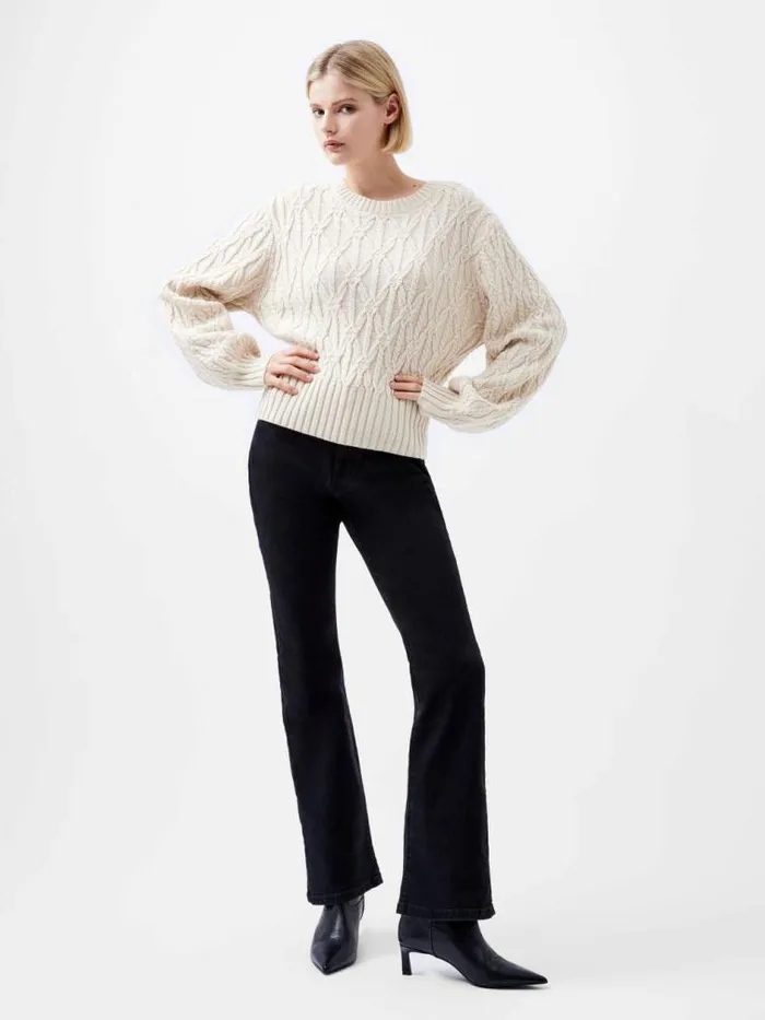 French Connection Layon Jini Jumper Classic Cream Women Jumpers and Cardigans