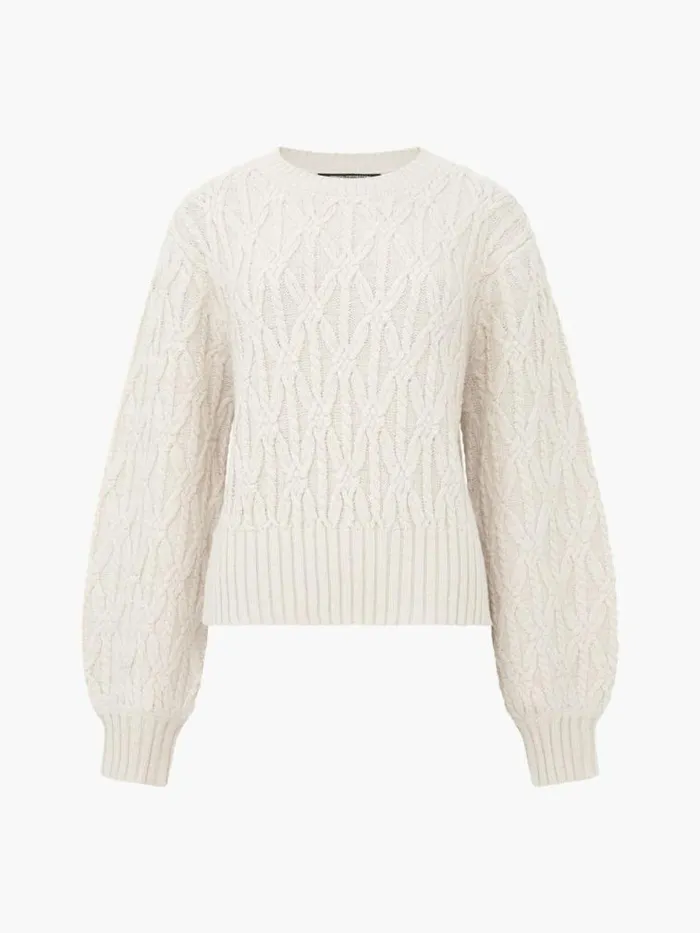 French Connection Layon Jini Jumper Classic Cream Women Jumpers and Cardigans