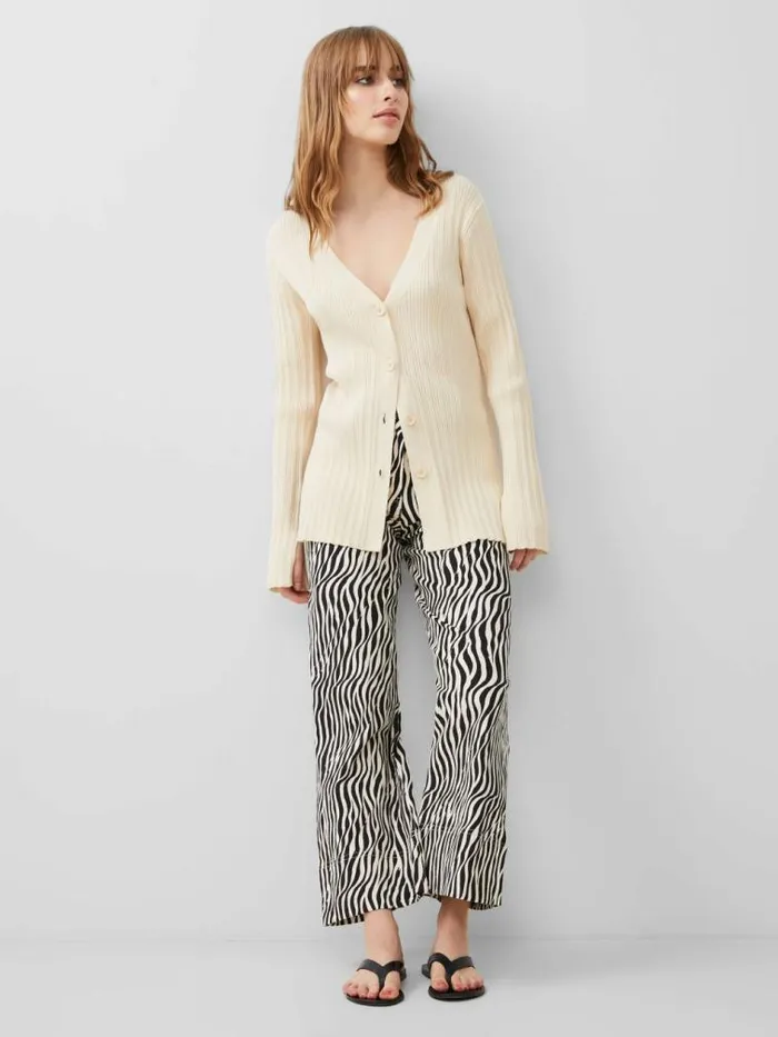 French Connection Leonora Recycled Cardigan Classic Cream Women Jumpers and Cardigans