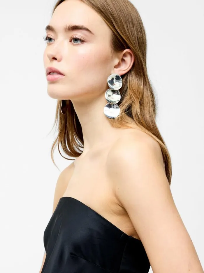 French Connection Oona Satin Bandeau Midi Dress Black Women Dresses