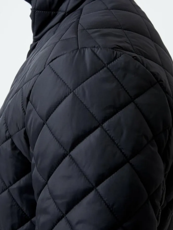 French Connection Quilted Jacket Black Men Coats and Jackets