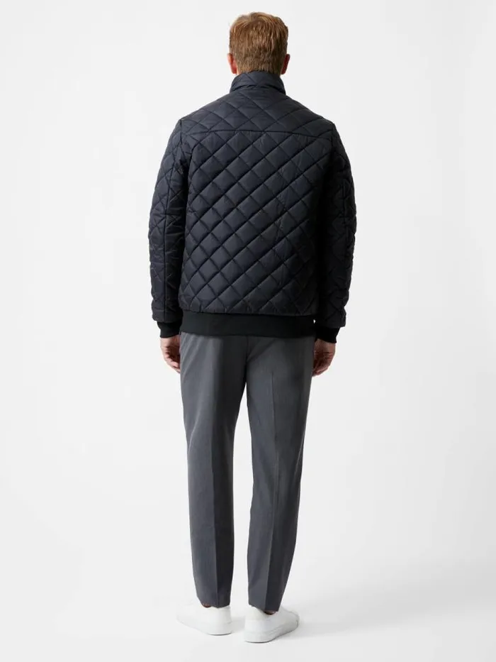 French Connection Quilted Jacket Black Men Coats and Jackets