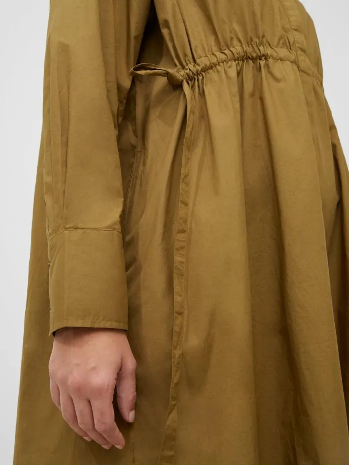 French Connection Rhodes Poplin Shirt Dress Nutria Women Dresses