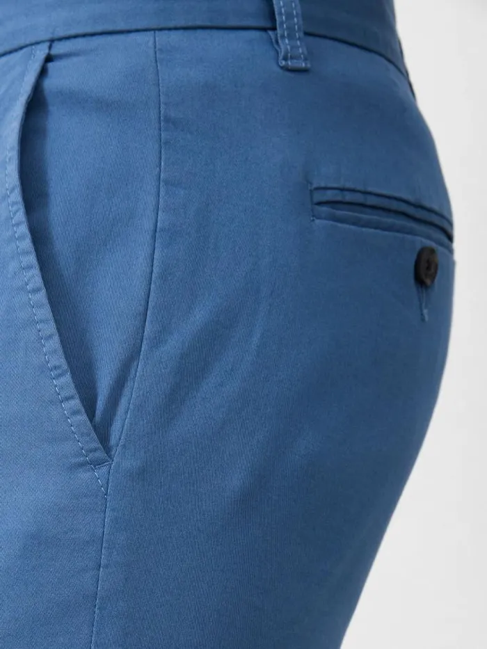 French Connection Stretch Chino Trousers Steel Blue Men Trousers