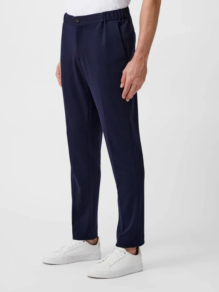 French Connection Stretch Knit Suit Trousers Marine Men Trousers
