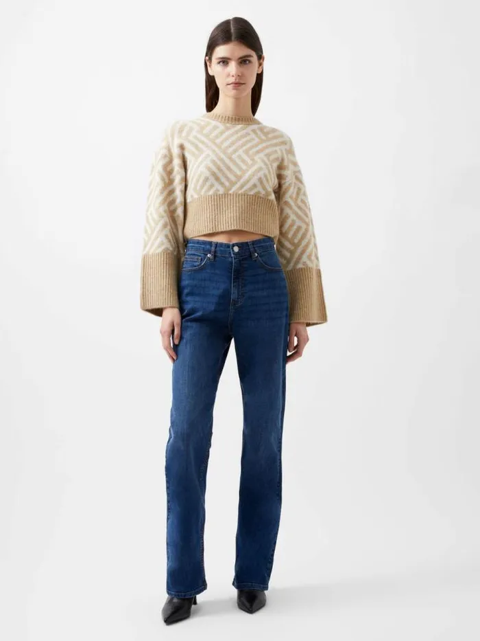 French Connection Toms Denim Bleach Line Jeans 32 Inch Vintage Women Trousers French Connection Toms Denim Bleach Line Jeans 32 Inch Vintage Women Trousers