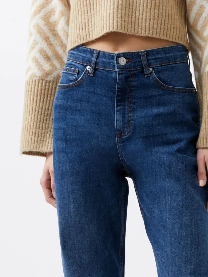 French Connection Toms Denim Bleach Line Jeans 32 Inch Vintage Women Trousers