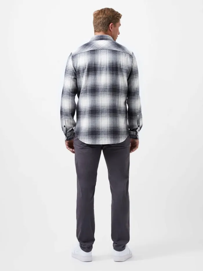 French Connection Two Pocket Flannel Shirt Black Check Men Shirts