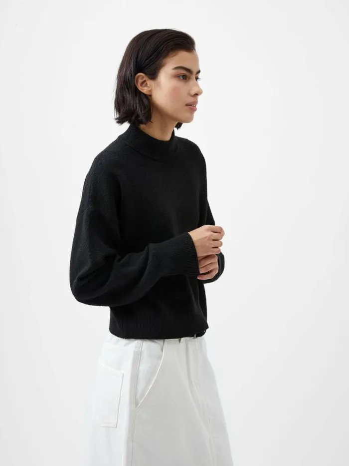 French Connection Vhari Recycled Grown On Neck Jumper Black Women Jumpers and Cardigans French Connection Vhari Recycled Grown On Neck Jumper Black Women Jumpers and Cardigans