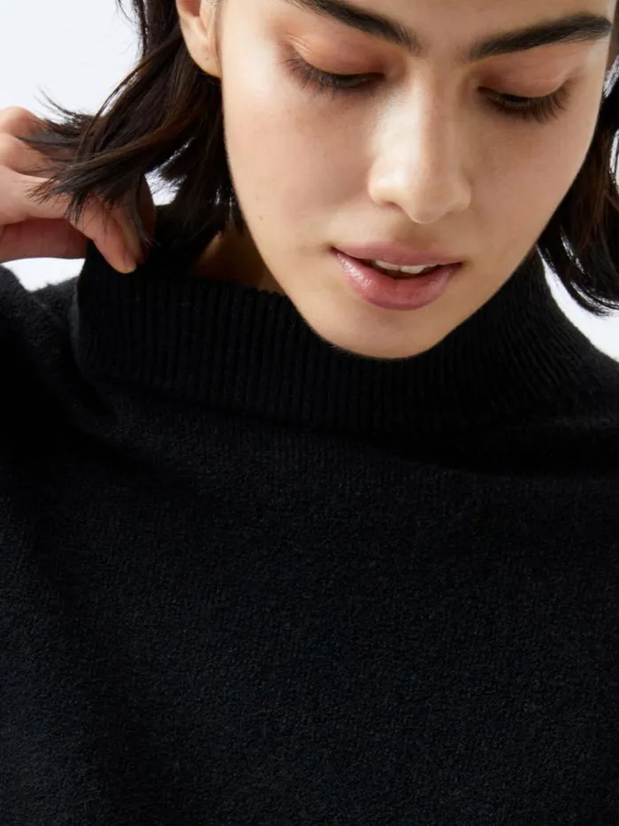 French Connection Vhari Recycled Grown On Neck Jumper Black Women Jumpers and Cardigans