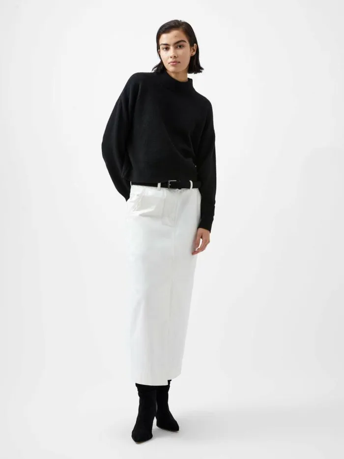 French Connection Vhari Recycled Grown On Neck Jumper Black Women Jumpers and Cardigans