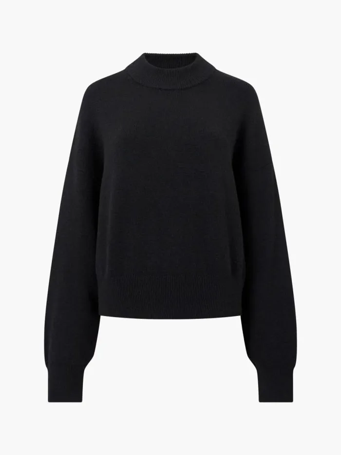 French Connection Vhari Recycled Grown On Neck Jumper Black Women Jumpers and Cardigans