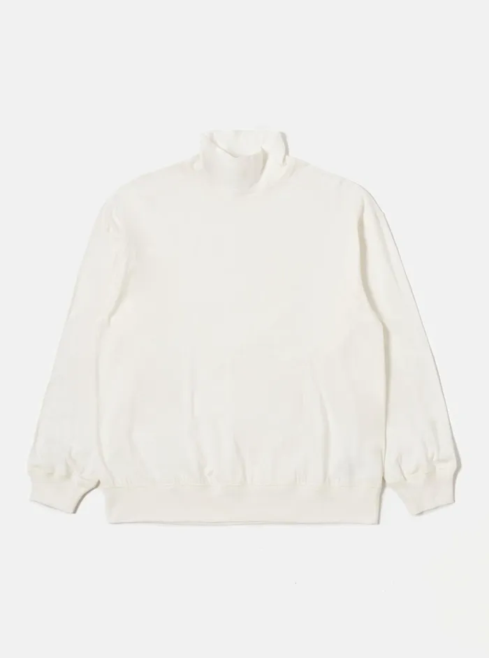 Funnel Neck Tee In Ecru Single Jersey Men Universal Works Tees