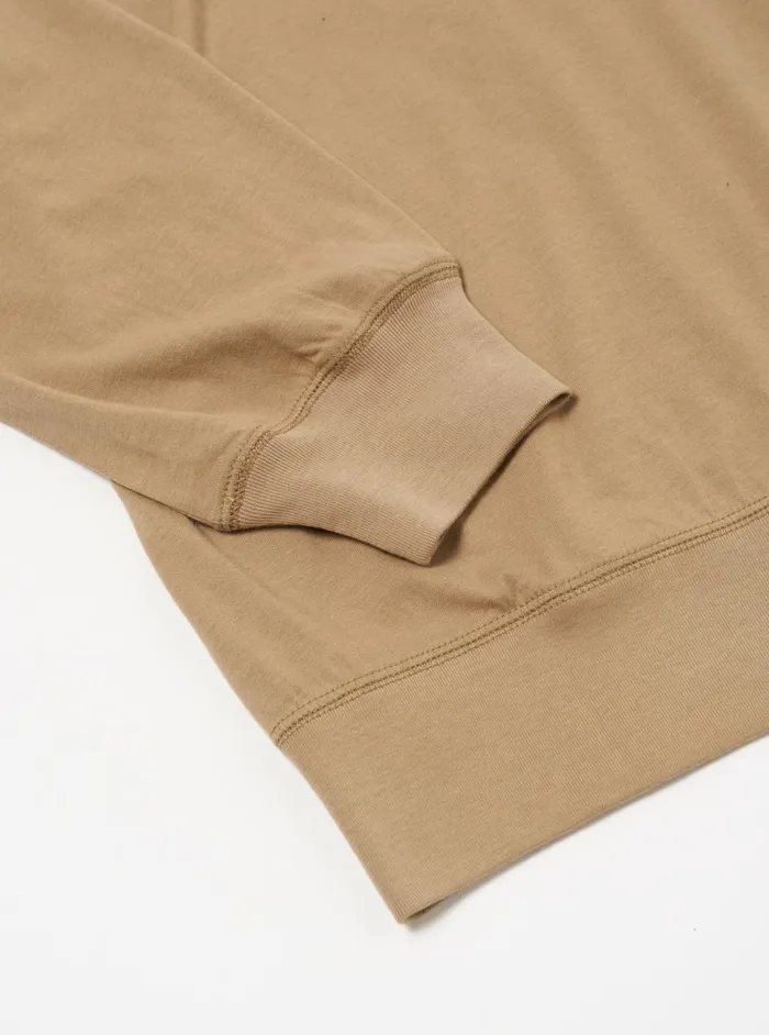 Funnel Neck Tee In Sand Single Jersey Men Universal Works Tees