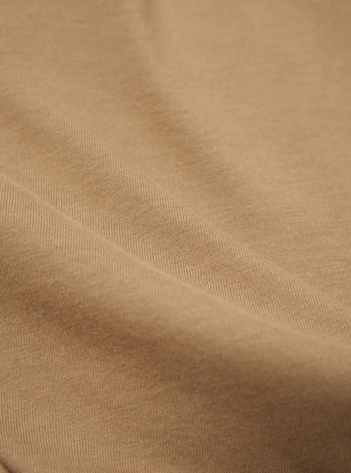 Funnel Neck Tee In Sand Single Jersey Men Universal Works Tees