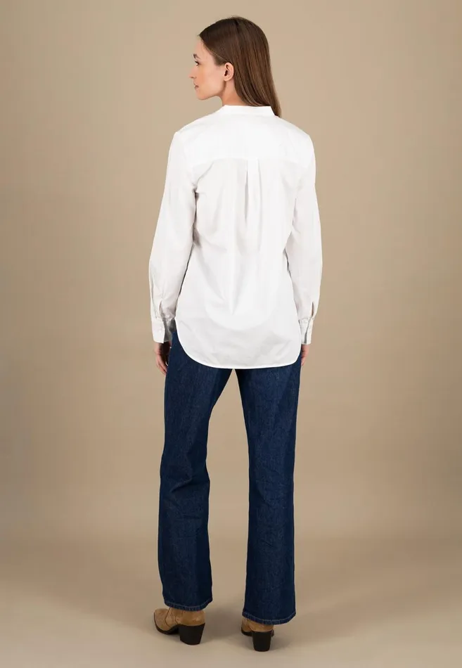 FYNCHHATTON Blouse Made Of Soft Cotton White Women Blouses