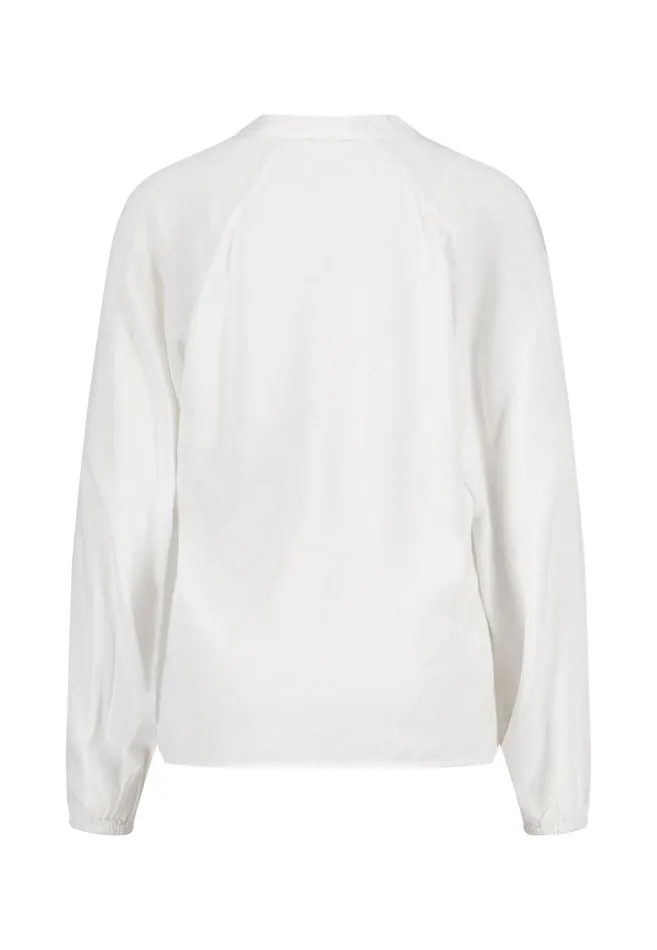 FYNCHHATTON Blouse With A Vneck And Standup Collar Blue Purplemilkcrimson Red Women Blouses