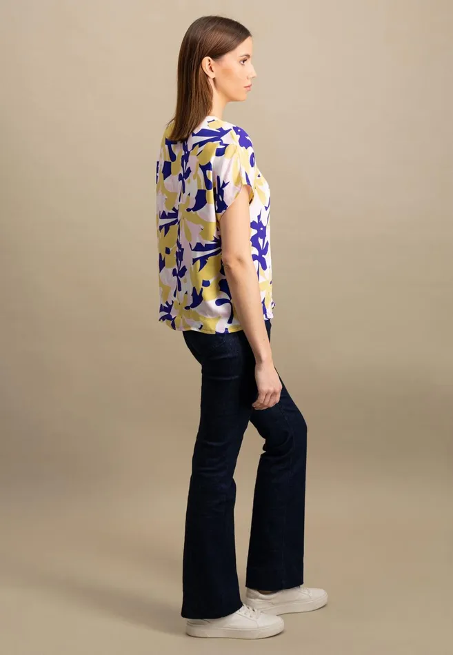 FYNCHHATTON Blouse With A Vneck Ocean Violet Women Blouses