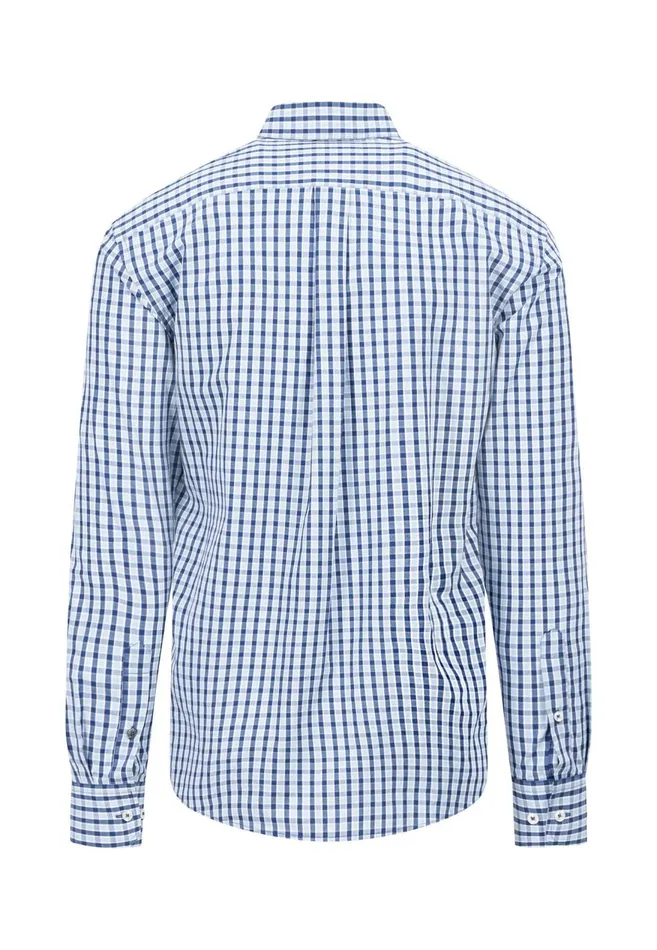 FYNCHHATTON Carroted Shirt With Buttondown Collar Dark Emeraldmidnight Men Shirts