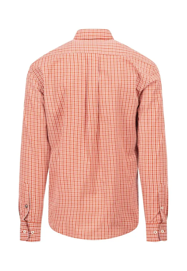 FYNCHHATTON Carroted Shirt With Buttondown Collar Dark Emeraldmidnight Men Shirts