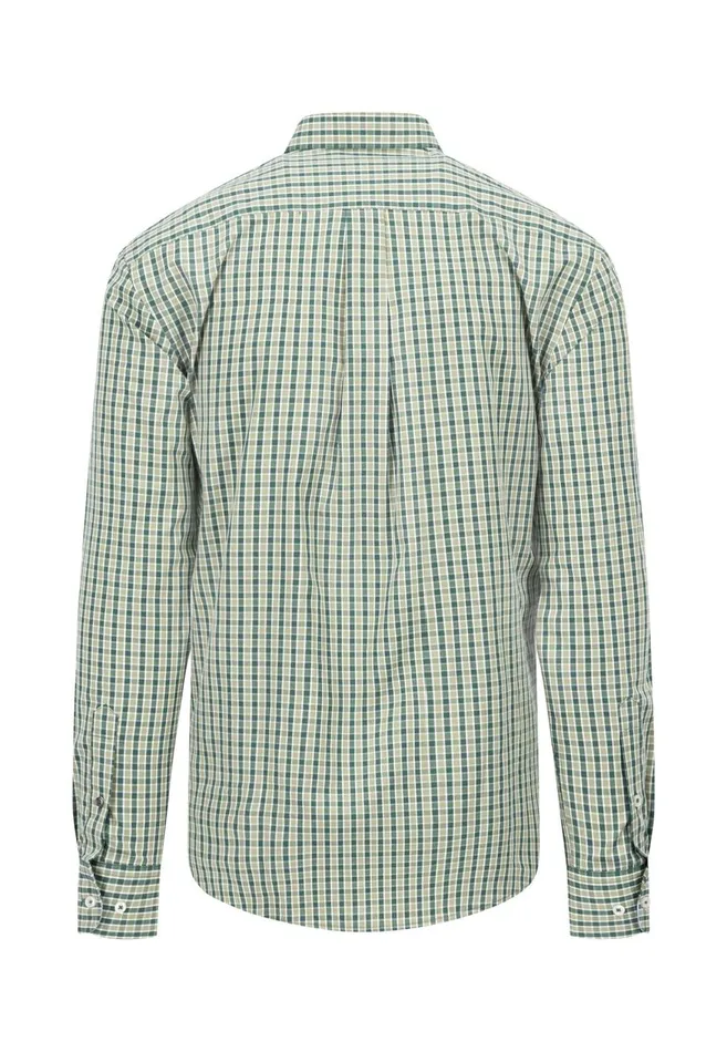 FYNCHHATTON Carroted Shirt With Buttondown Collar Dark Emeraldmidnight Men Shirts