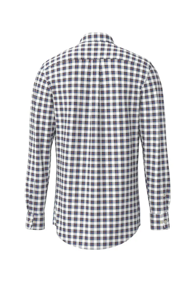 FYNCHHATTON Carroted Shirt With Buttondown Collar Navywhite Men Shirts