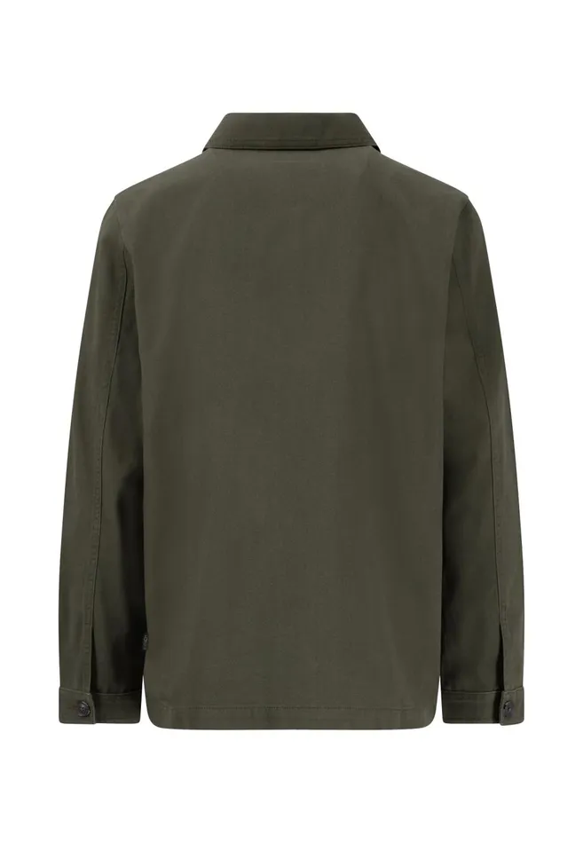 FYNCHHATTON Cord Jacket With A Caps Collar Dusty Forestdark Navystone Men Jackets and Coats
