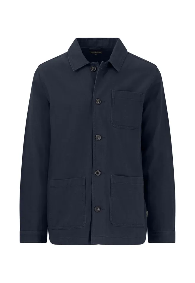 FYNCHHATTON Cord Jacket With A Caps Collar Dusty Forestdark Navystone Men Jackets and Coats
