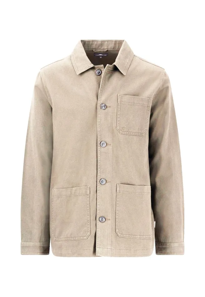 FYNCHHATTON Cord Jacket With A Caps Collar Dusty Forestdark Navystone Men Jackets and Coats