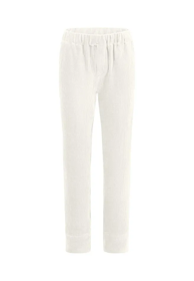 FYNCHHATTON Cord Pants Made Of Soft Jerseycord Modern Plummilktaupe Women Sale