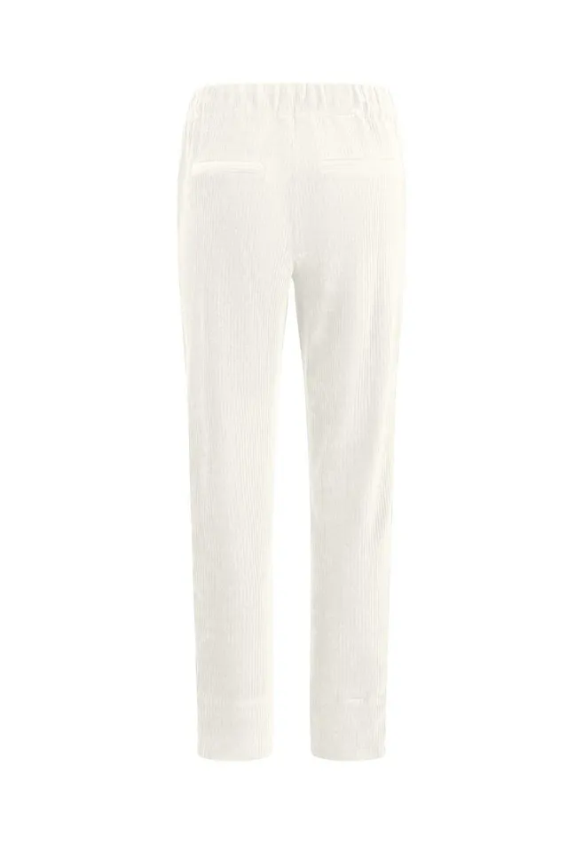 FYNCHHATTON Cord Pants Made Of Soft Jerseycord Modern Plummilktaupe Women Sale